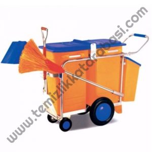 ikili çöp toplama arabası